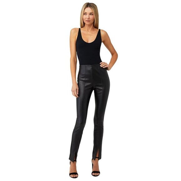 Steve Madden Anastasia Leggings in Black XSmall Womens Vegan Faux Leather Pants - Picture 1 of 11